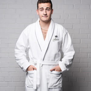 Szlafrok mski z haftem S/M KING prezent dla faceta na urodziny