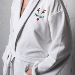 witeczny szlafrok Z IMIENIEM dla niego - S/M