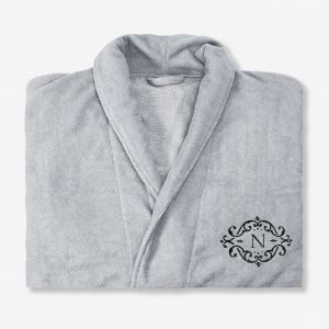 Szlafrok z haftem MONOGRAM elegancki prezent niej