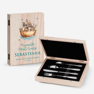 Personalizowane sztuce na chrzest ARKA NOEGO prezent na chrzest prezent na chrzciny