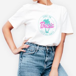 T-shirt damski z nadrukiem DLA FANKI BARBIE - M