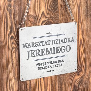 Personalizowana tabliczka WARSZTAT DZIADKA