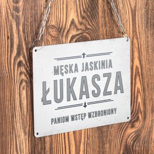 Tabliczka personalizowana dla faceta MSKA JASKINIA