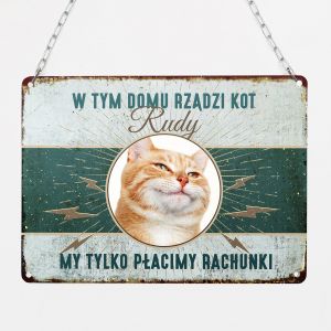 Personalizowana TABLICZKA Z KOTEM