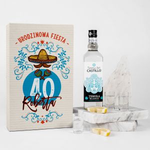 Tequila i kieliszki URODZINOWA FIESTA na 40 urodziny