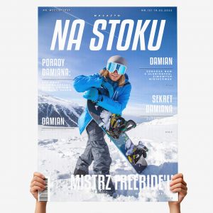 Urodzinowa kartka XXL NA STOKU prezent dla snowboardzisty