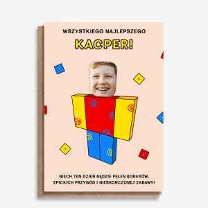 Urodzinowa kartka ze zdj�ciem DLA GRACZA kartka dla dziecka upominek dla dziecka