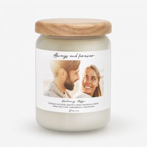 Waniliowa wieczka personalizowana NA ZAWSZE RAZEM