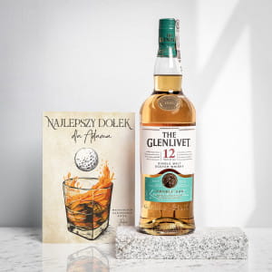 Whisky Glenlivet z dedykowan kartk PREZENT DLA GOLFISTY