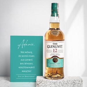 Whisky Glenlivet z kartk JESTE STARY prezent na urodziny dla faceta prezent dla faceta na urodziny