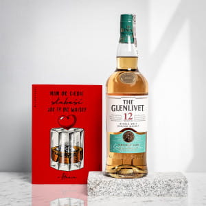 Whisky na Walentynki z personalizowaną kartą MAM DO CIEBIE SŁABOŚĆ