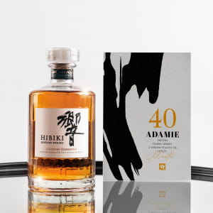Hibiki + kartka z dedykacj WHISKY NA 40 URODZINY
