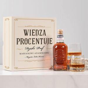 Whisky ze szklankami PODZIKOWANIE DLA PROMOTORA