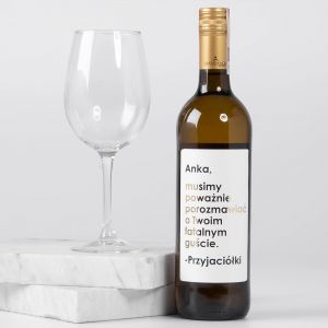 Białe wino hiszpańskie PREZENT NA ZERWANIE dla przyjaciółki