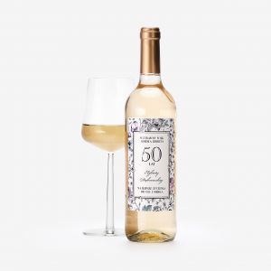 Wino na 50 urodziny WYTRAWNY WIEK białe