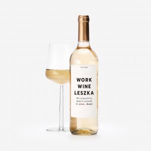 Personalizowane wino na prezent dla szefa WORK WINE wino personalizowane biae wino alkohol na prezent