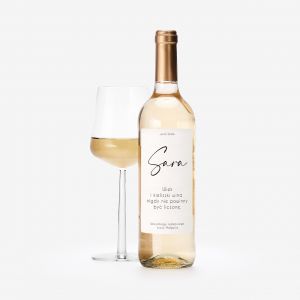 Wino na urodziny dla koleanki prezent dla koleanki prezent na urodziny dla koleanki biae wino