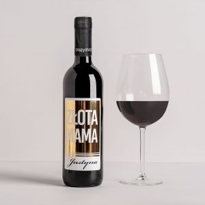 Wino z dedykacj ZOTA MAMA prezent dla mamy