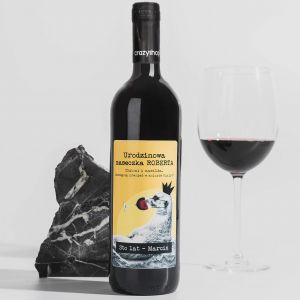 Wino z personalizowan etykiet MASECZKA mieszny prezent urodzinowy