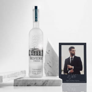 Belvedere wódka i personalizowana kartka EKSKLUZYWNY ALKOHOL NA PREZENT