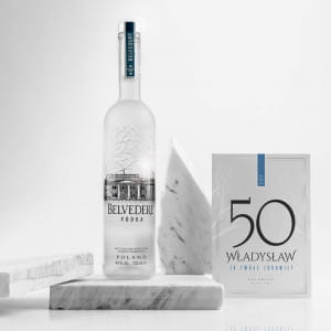 Wódka Belvedere + personalizowana kartka EKSKLUZYWNY PREZENT NA 50 URODZINY