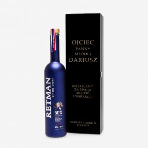 W�dka w grawerowanej skrzynce PREZENT DLA TATY PANNY M�ODEJ prezent na �lub podzi�kowania dla taty