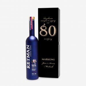 W�dka w skrzynce PREZENT NA 80 URODZINY dla m�czyzny prezent na 80 urodziny dziadka