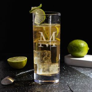 Wysoka szklanka do drinków Z MONOGRAMEM