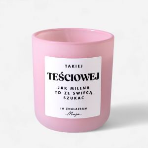 Zapachowa wieczka ZE WIEC SZUKA prezent dla teciowej wieczka rowa prezent dla teciowej na urodziny