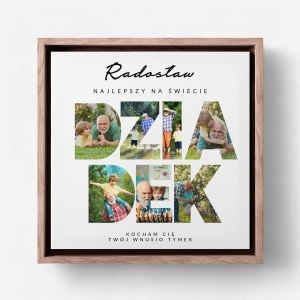 Obraz na p��tnie w ramie PREZENT DLA DZIADKA