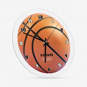 Personalizowany zegar PREZENT DLA MODEGO KOSZYKARZA prezent dla koszykarza prezent dla fana koszykwki