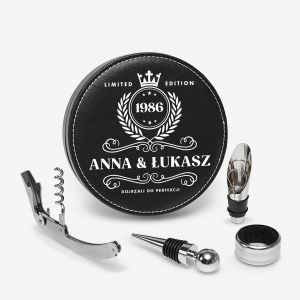 Zestaw akcesori�w do wina PREZENT NA 40 URODZINY DLA PARY zestaw do wina akcesoria do wina prezent dla pary