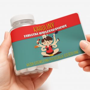 Zestaw cukierkw mitowych z etykiet do personalizacji PREZENT NA DZIE KOBIET cukierki mitowe draetki mitowe
