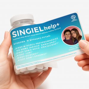 Zestaw cukierkw mitowych z etykiet do personalizacji PREZENT DLA SINGIELKI