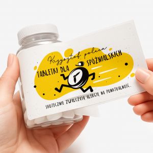 Zestaw cukierkw mitowych z etykiet do personalizacji PREZENT DLA SPӬNIALSKICH cukierki mitowe