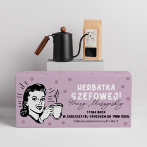 Dzbanek z herbat PREZENT DLA SZEFOWEJ