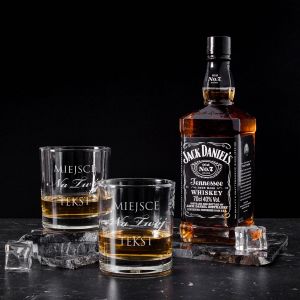 Jack Daniel's zestaw ze szklankami TWÓJ TEKST