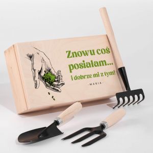Zestaw narzdzi ogrodowych ZNOWU CO POSIAAM prezent dla mioniczki ogrodu
