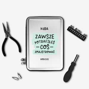 Zestaw narz�dzi w etui PREZENT DLA NASTOLETNIEGO SYNA komplet narz�dzi prezent dla syna od rodzic�w