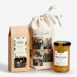 Zestaw prezentowy DLA BABCI I DZIADKA herbata i mi�d Wsp�lny prezent dla dziadk�w prezent na dzie� babci dziadka