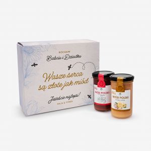 Zestaw prezentowy DLA BABCI I DZIADKA miody smakowe