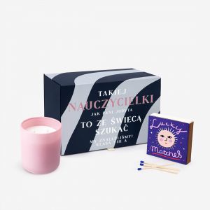 Zestaw prezentowy dla nauczycielki ZE �WIEC� SZUKA� elegancki prezent dla nauczyciela prezent dla nauczycielki