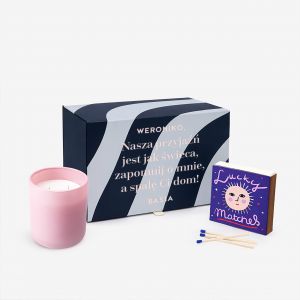 Zestaw prezentowy dla przyjaci�ki SPAL� CI DOM �wieczka i zapa�ki