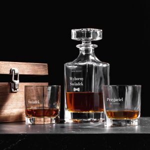 Zestaw prezentowy DLA �WIADKA karafka ze szklankami do whisky