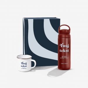 Personalizowany zestaw prezentowy TW�J TEKST kubek i termos