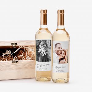 Zestaw prezentowy na 30 URODZINY białe wina w skrzynce