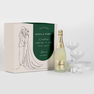 Zestaw prezentowy na lub WINO Z KIELISZKAMI personalizowane