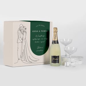Zestaw prezentowy na lub WINO Z KIELISZKAMI personalizowane