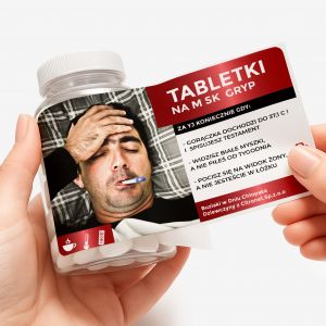 Zestaw prezentowy: mitwki + etykieta do naklejenia DRAMAT FACETA prezent dla chopaka prezent na Dzie Chopaka