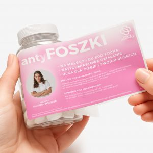 Zestaw prezentowy: mitwki + etykieta do naklejenia ZERO FOCHA mieszny prezent dla dziewczyny cukierki mitowe